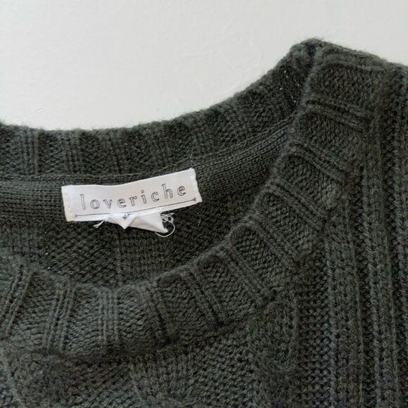 LOVE RICHE green sleeveless sweater dress tunic comfy stretch casual medium - Picture 8 of 8